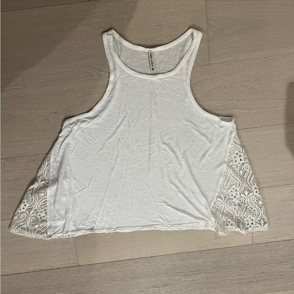 Emma & Sam Tank Top with Lace Insets